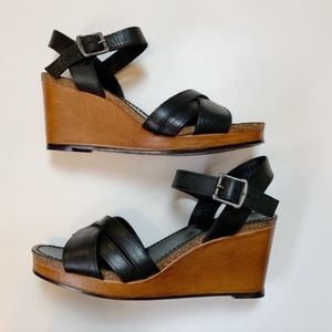 Frye Margo Wedge Sandal Black 7